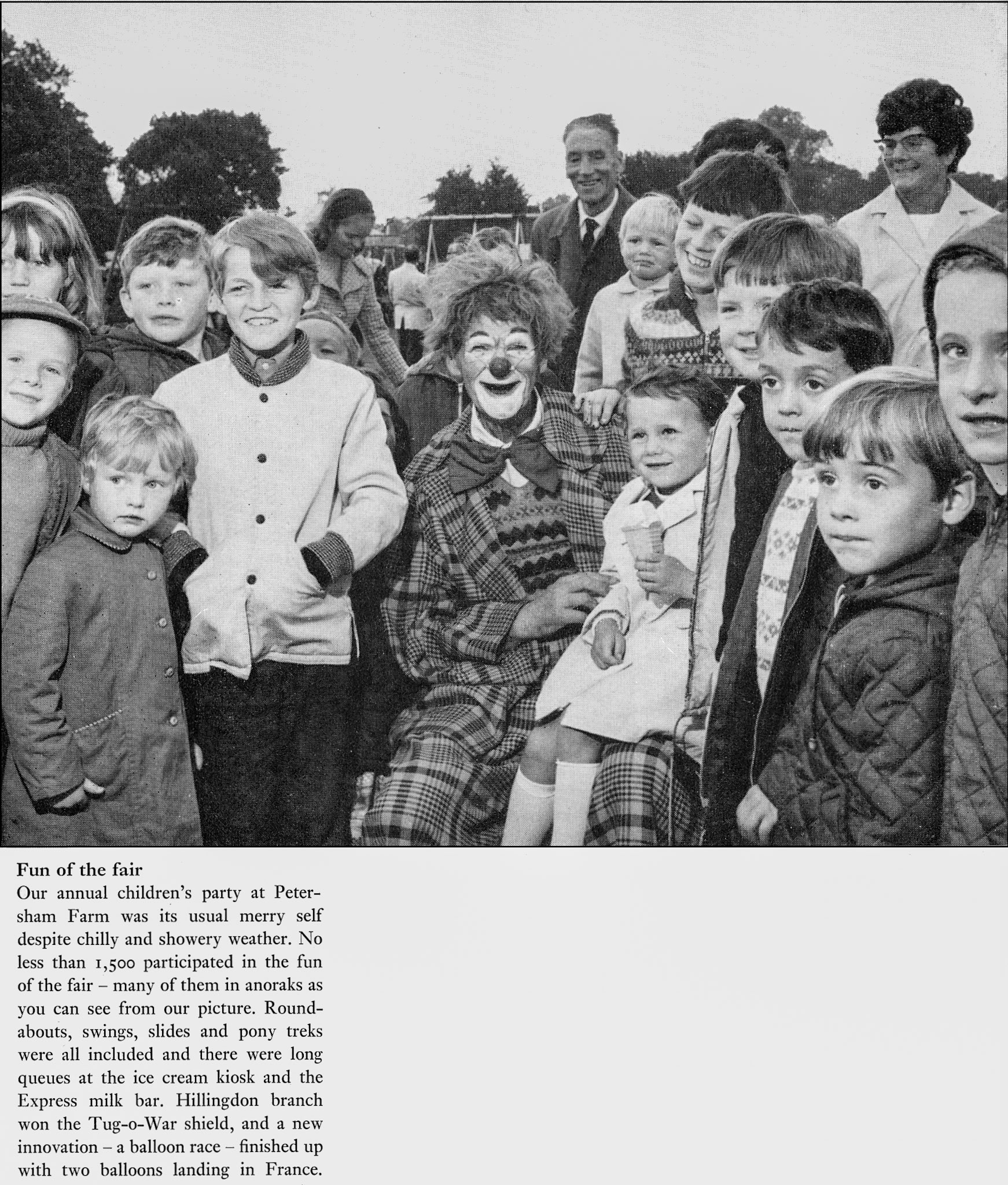 1968 Petersham Farm childrens party attended by 1500. (Express News Christmas)