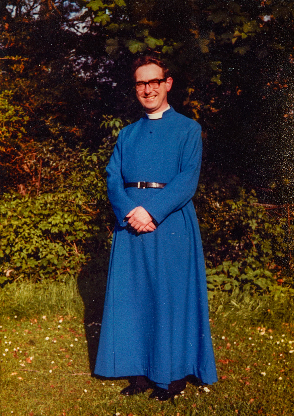 Rev Michael Hooper. Wikipedia: "Michael Wrenford Hooper (born 2 May 1941) is a retired Anglican bishop in the Church of England who also served as the suffragan Bishop of Ludlow from 2002 to 2009." Lorraine Fletcher comments "...a lovely man. Carol McMillan adds "... married us at Minsterley Church in 1974.". Peter Francis adds "Ended up as a Bishop." (Courtesy Joe Lyons)