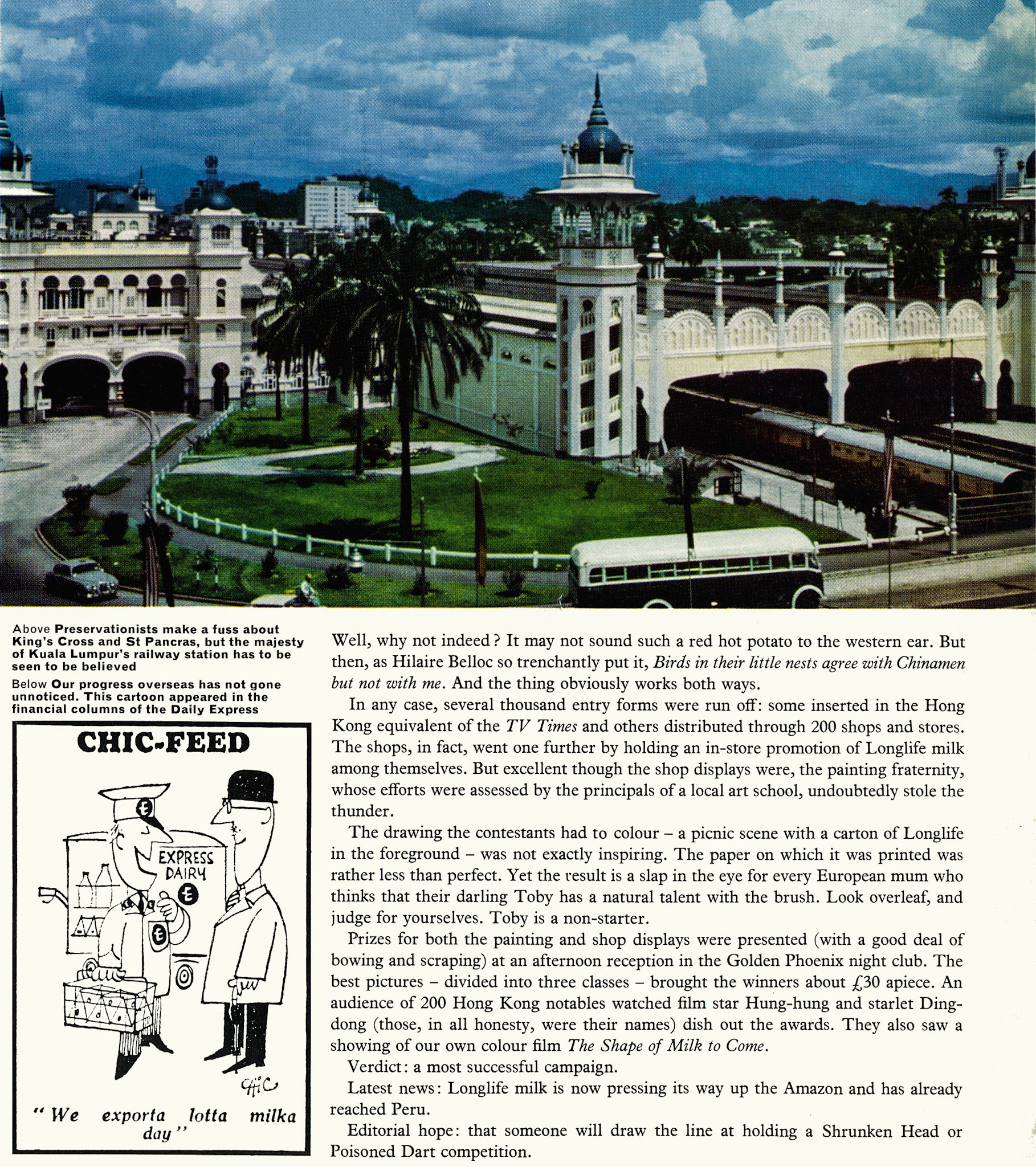 1968 Story of Denis Avins on a sales mission to the Far East. (Express News Spring)