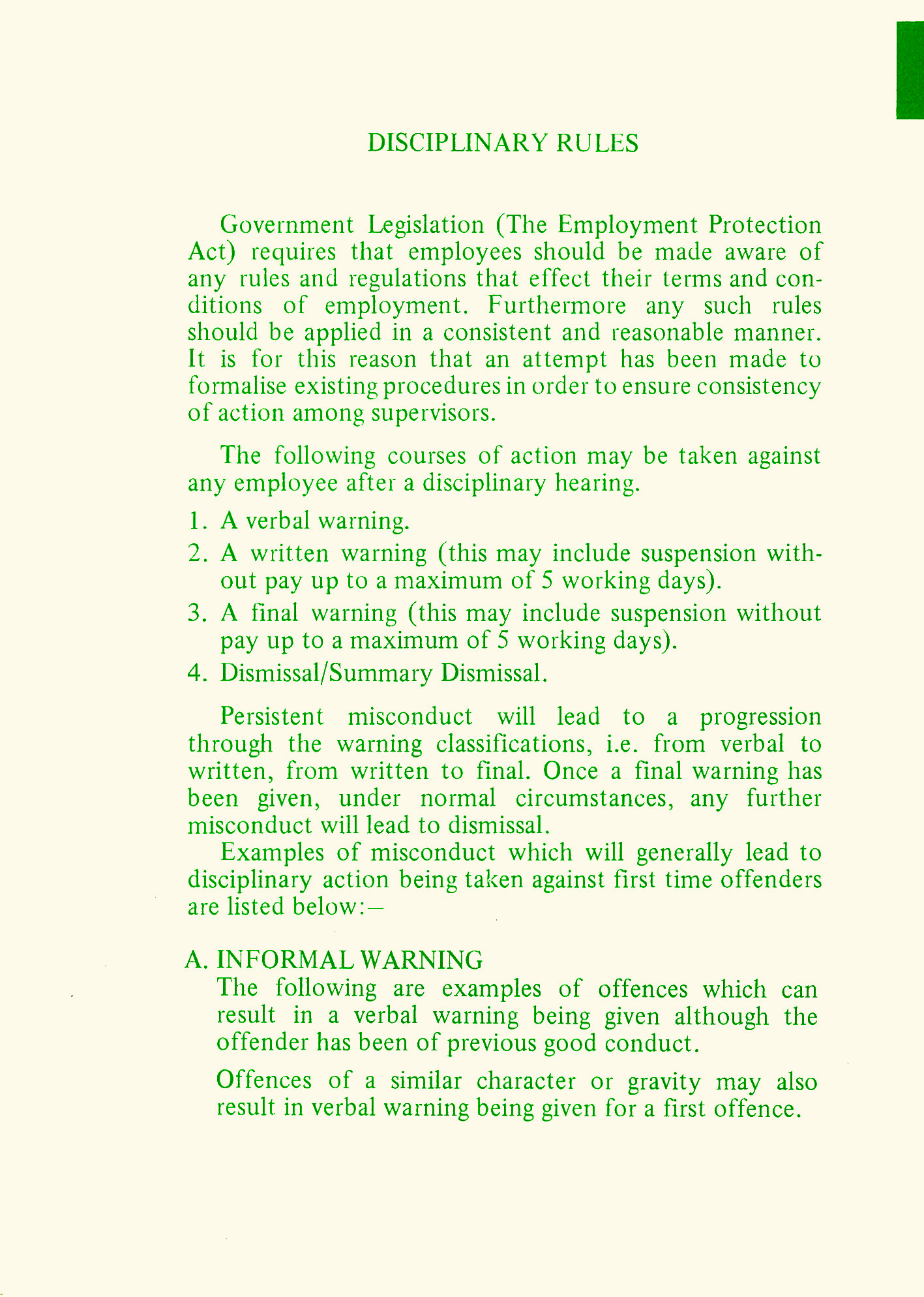 1970's? Procedures &amp; Instructions for Retail Staff, P13 (Express Dairy Tales collection)