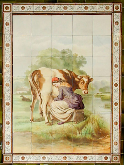 1900's Decorative tile panels installed at all J Clarke and Sons shops. (Courtesy Twickenham Park Residents Association)