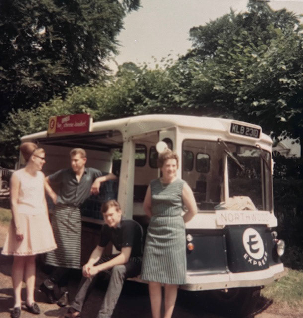 1967 Northwood Depot with KLB 230 at Pinner Hill.-Paul Chapman and his family. Louise Cooke, his daughter, comments "My dad sadly passed in February 2026". (Courtesy Louise Cooke)