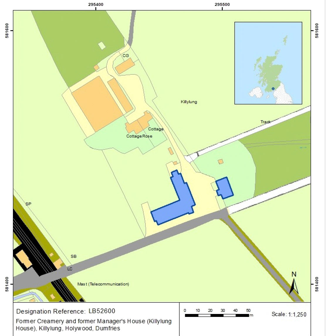 2023 Holywood creamery Location (Courtesy Historic Environment Scotland)