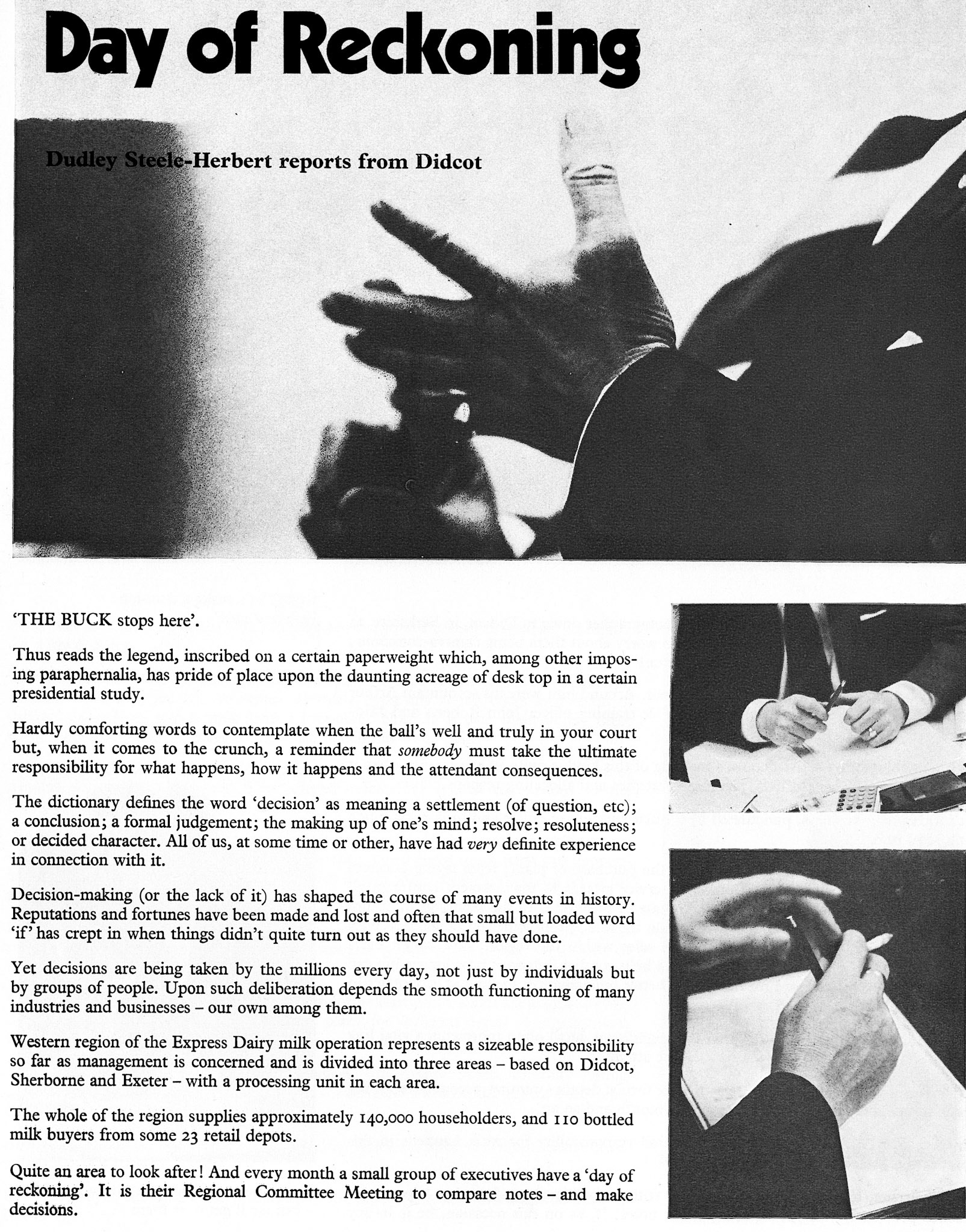 1975 Didcot Managment Meeting