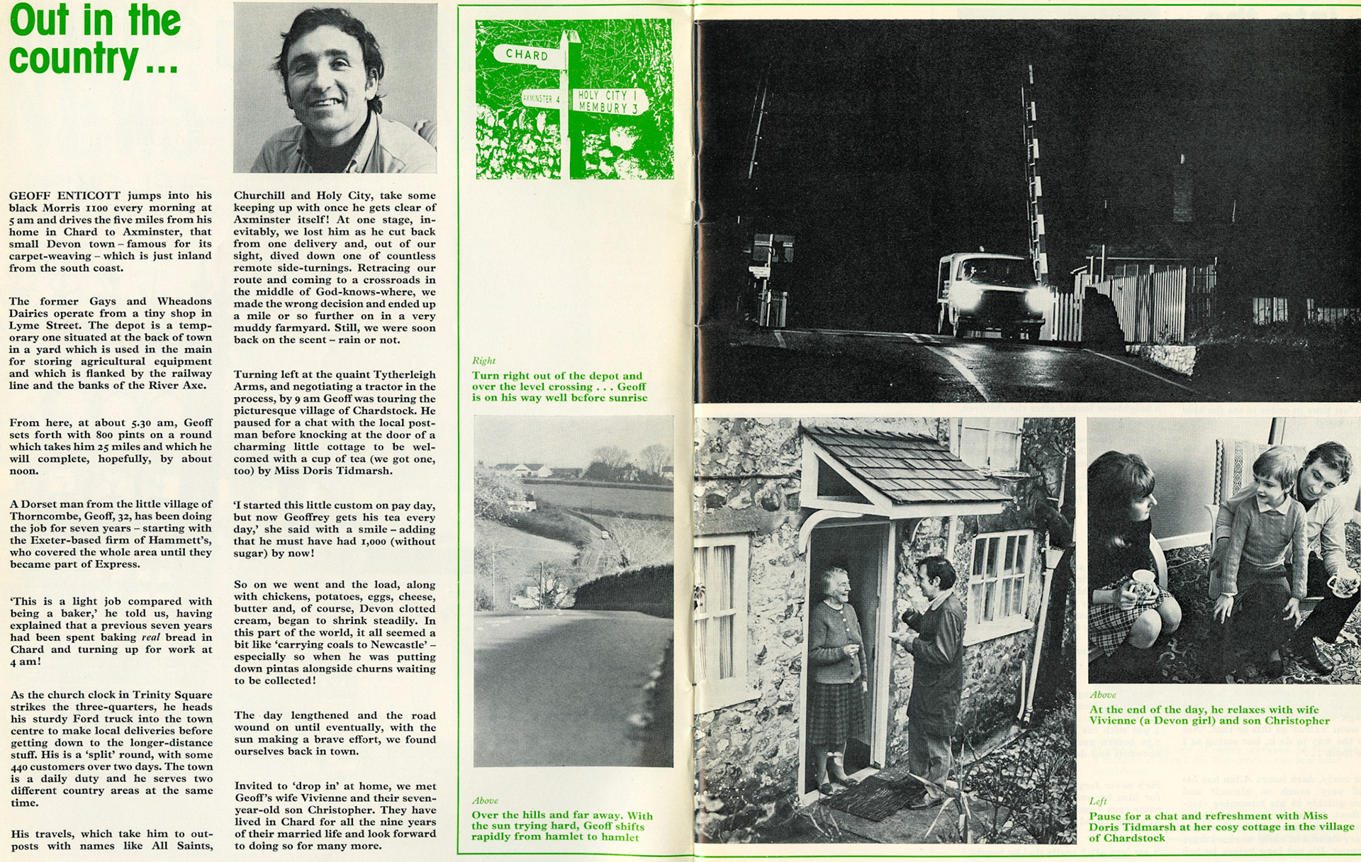 1976 Milkmen's stories in Axminster, Devon