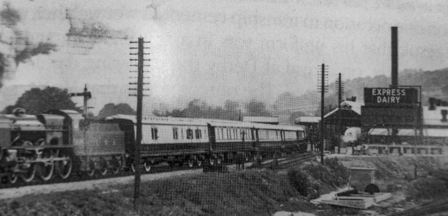 1933 Express Dairy Rowsley. Bill Conquest comments "This is when the dairy opened; if you look at the picture of the royal train you can see the rear of the road tanker". (Courtesy Alan Salt)