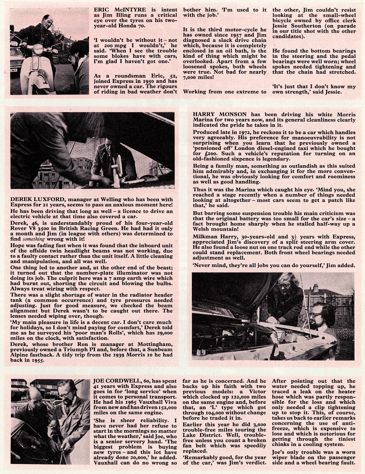 1976 - Vehicle maintenance fun at Welling Depot