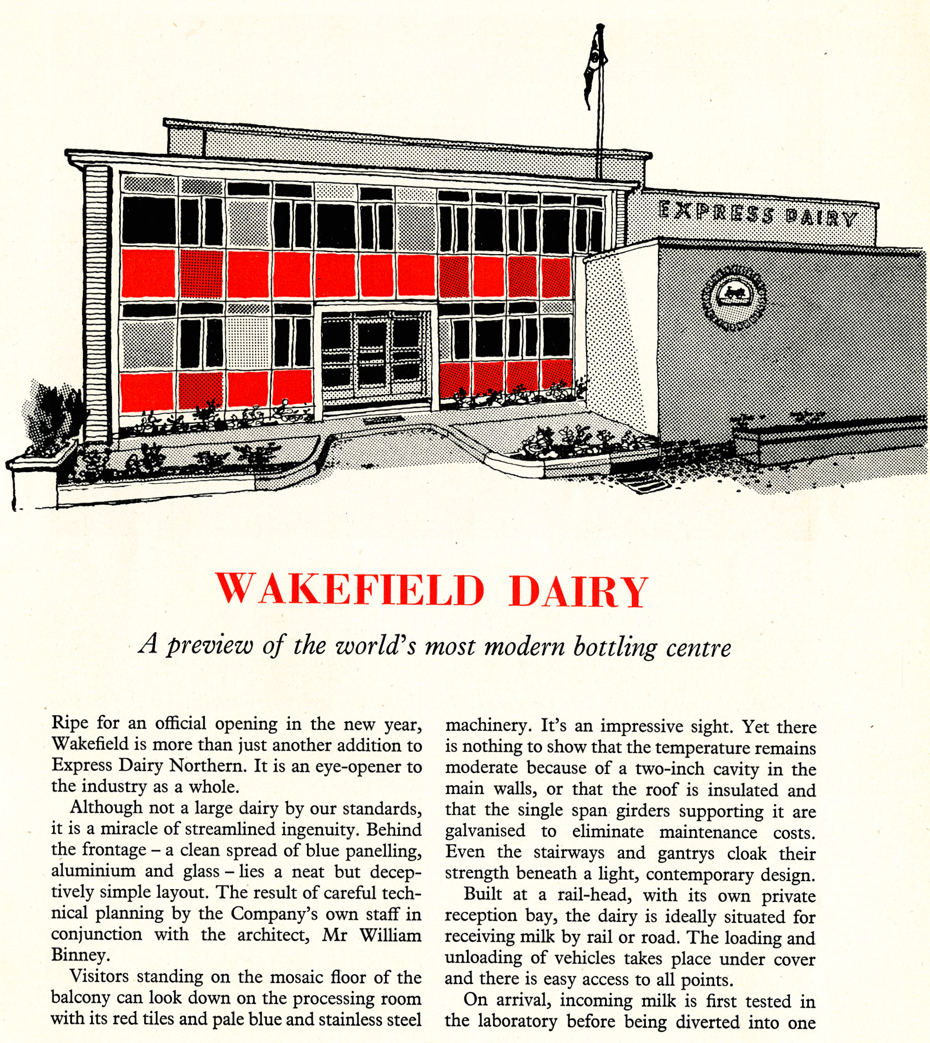 1958 Wakefield Dairy opening