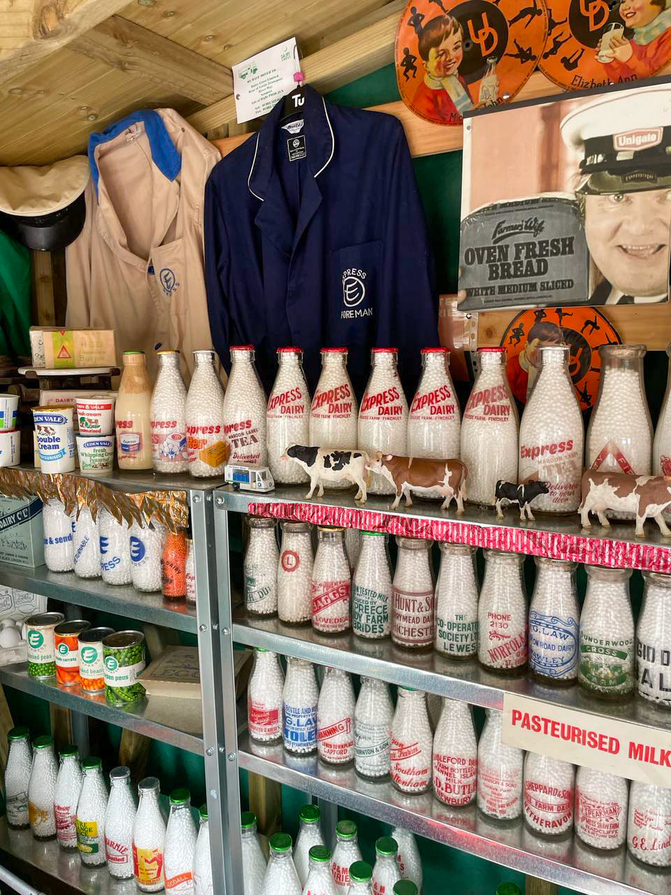 2023 Leslie Croxford's great collection of Express Dairy memorabilia (Courtesy Leslie Croxford)