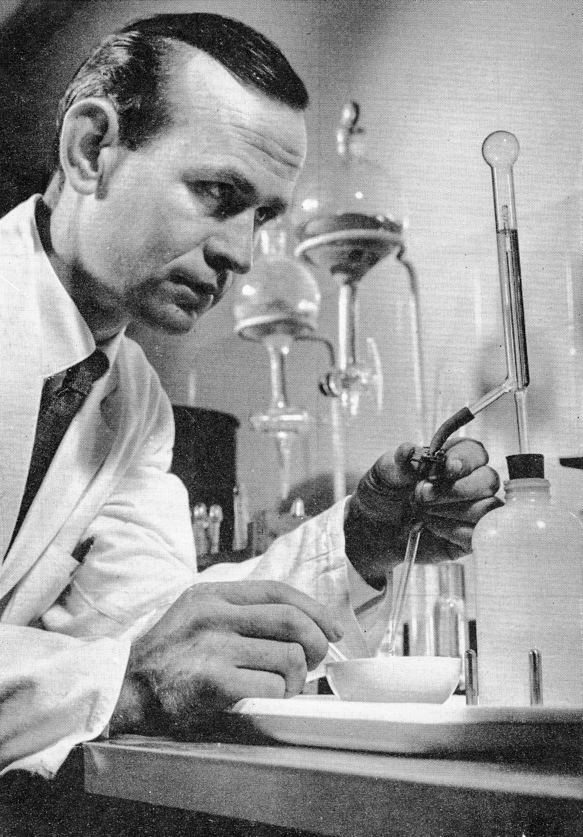 1962 Pat Carroll of the Yogfruit laboratory. Chris Austen comments "I remember Pat, having worked at Yogfruit in 1959." (From Express Story 1864 - 1964)