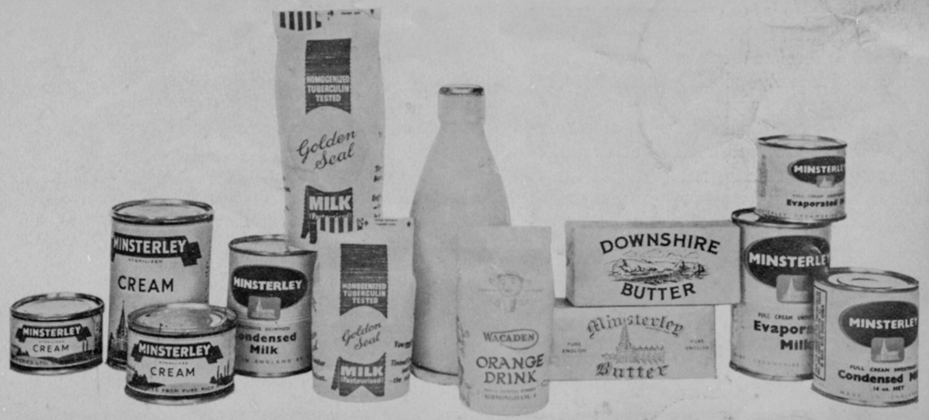 1959 A selection of products from Minsterley Creamery