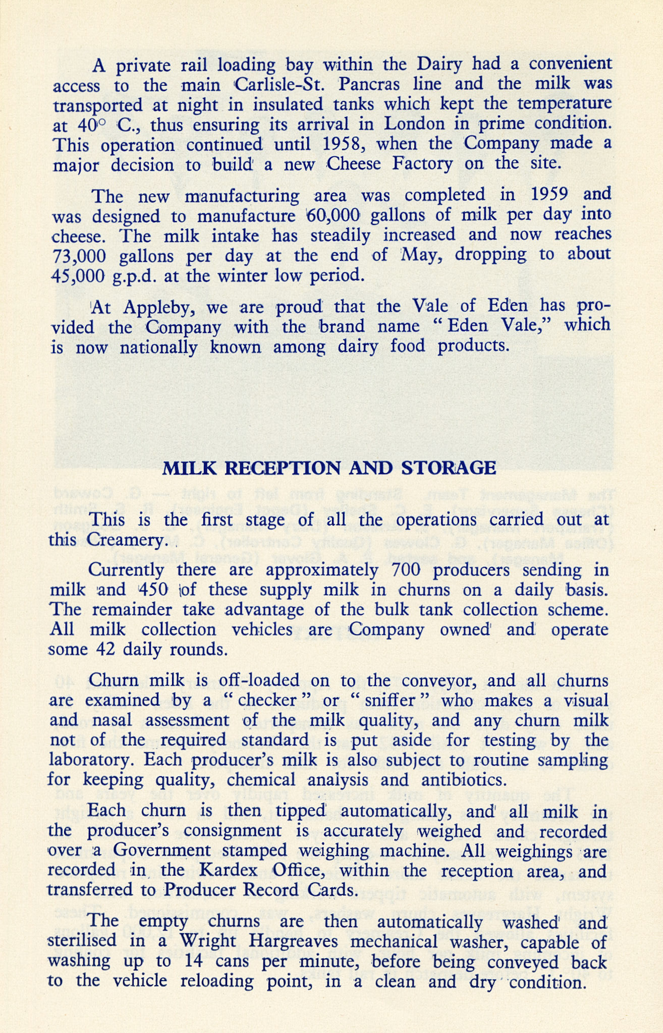 1971 - Appleby Creamery 40th Anniversary Brochure