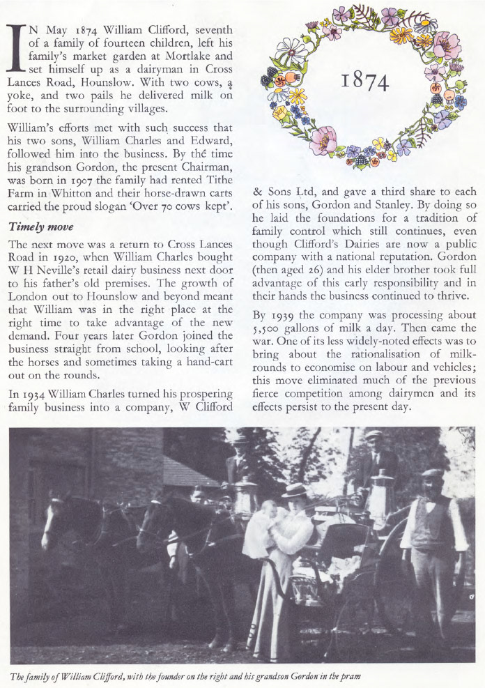 History of Clifford's Dairies. Thornbury was purchased by Express in June 1987(Courtesy David Montgomery, posted on Bygone Bracknell FB Group March 2016)