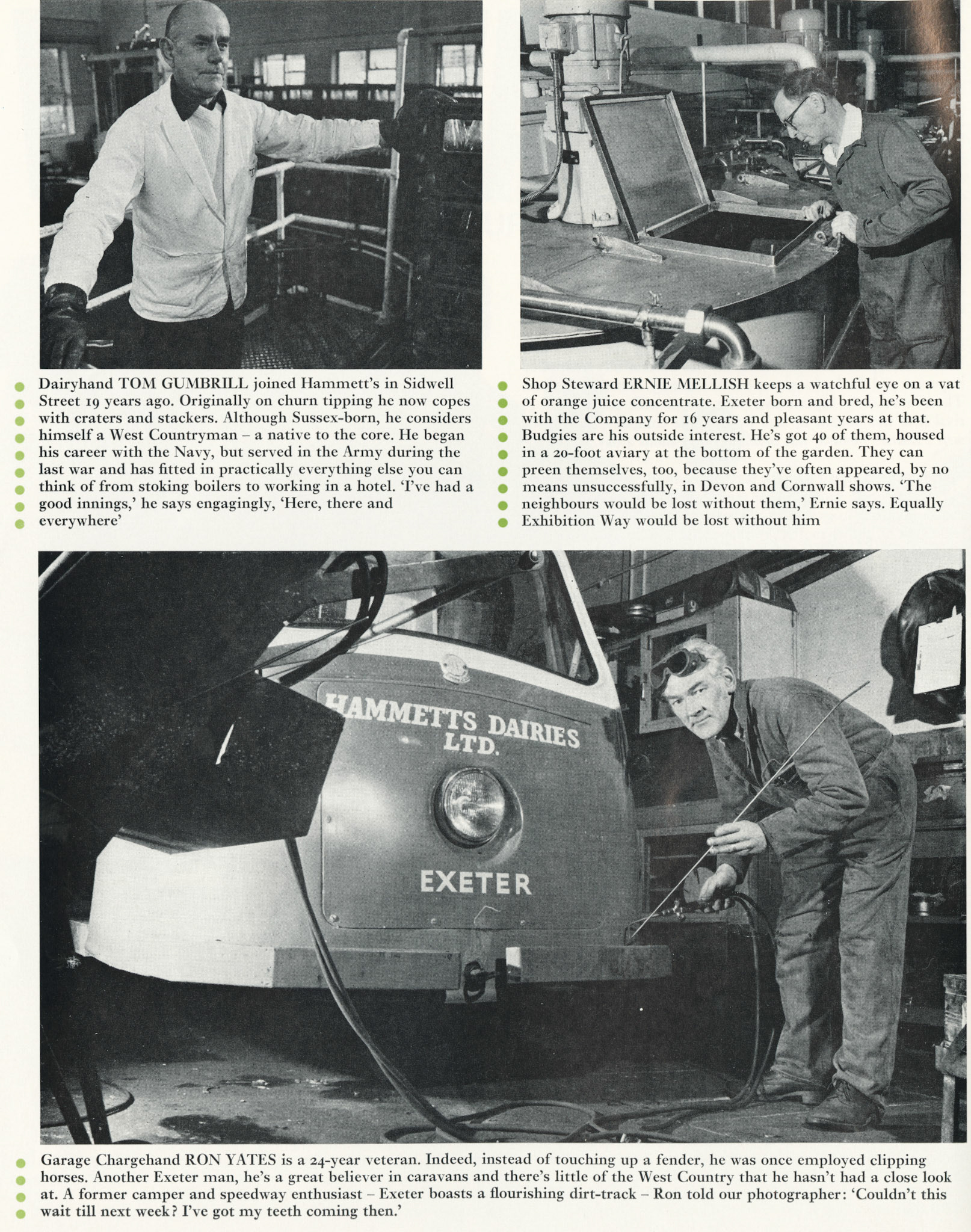 1972 - A Close-up of Hammett's Dairies