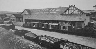 1928 Lapford Creamery."The opening of the Ambrosia milk products factory in 1928 provided a significant boost to the village economy, offering employment to large numbers of local women and two-way freight opportunities for the railway: raw milk inbound and finished product outbound-Tarka Rail" (Courtesy Robert Slack, Flickr)