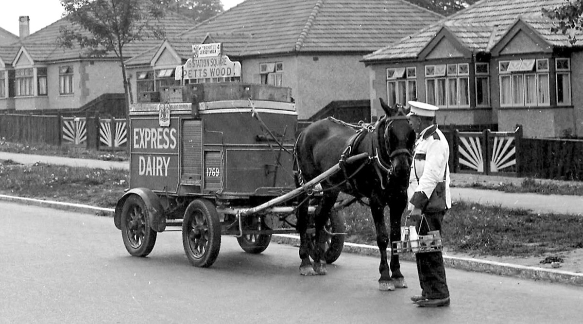 1934 Orpington. Petts Wood Depot (Steve Wheeler Milk Bottle Museum BBC)