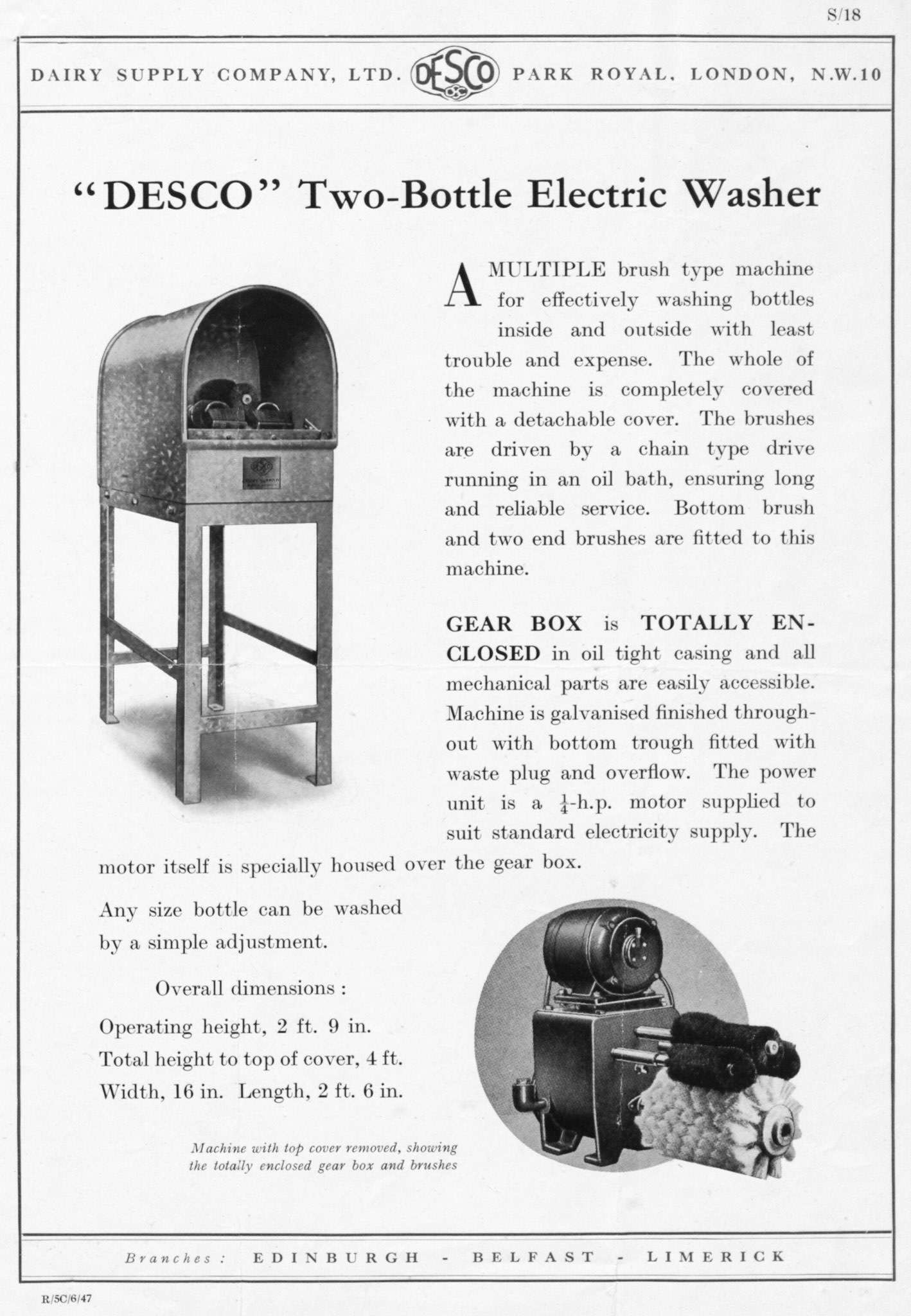 1948 Dairy Supply Company Catalogue Entries (Courtesy Wellcome Collection)