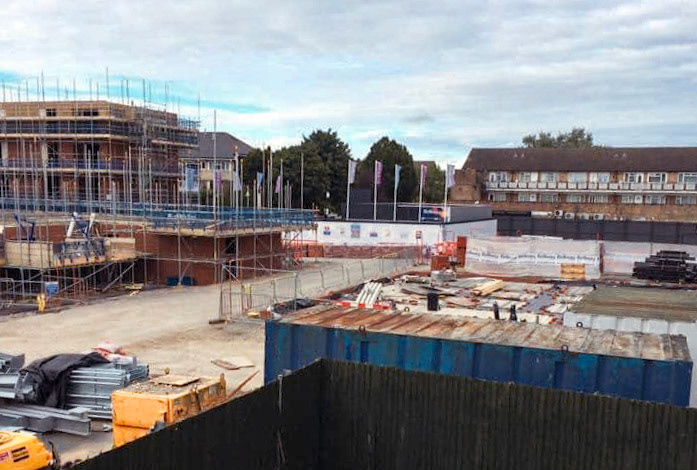 2016 Steve Wildey comments "A view from Hartley House looking over the South Ruislip Express Dairy site in 2016" (Courtesy Steve Wildey)