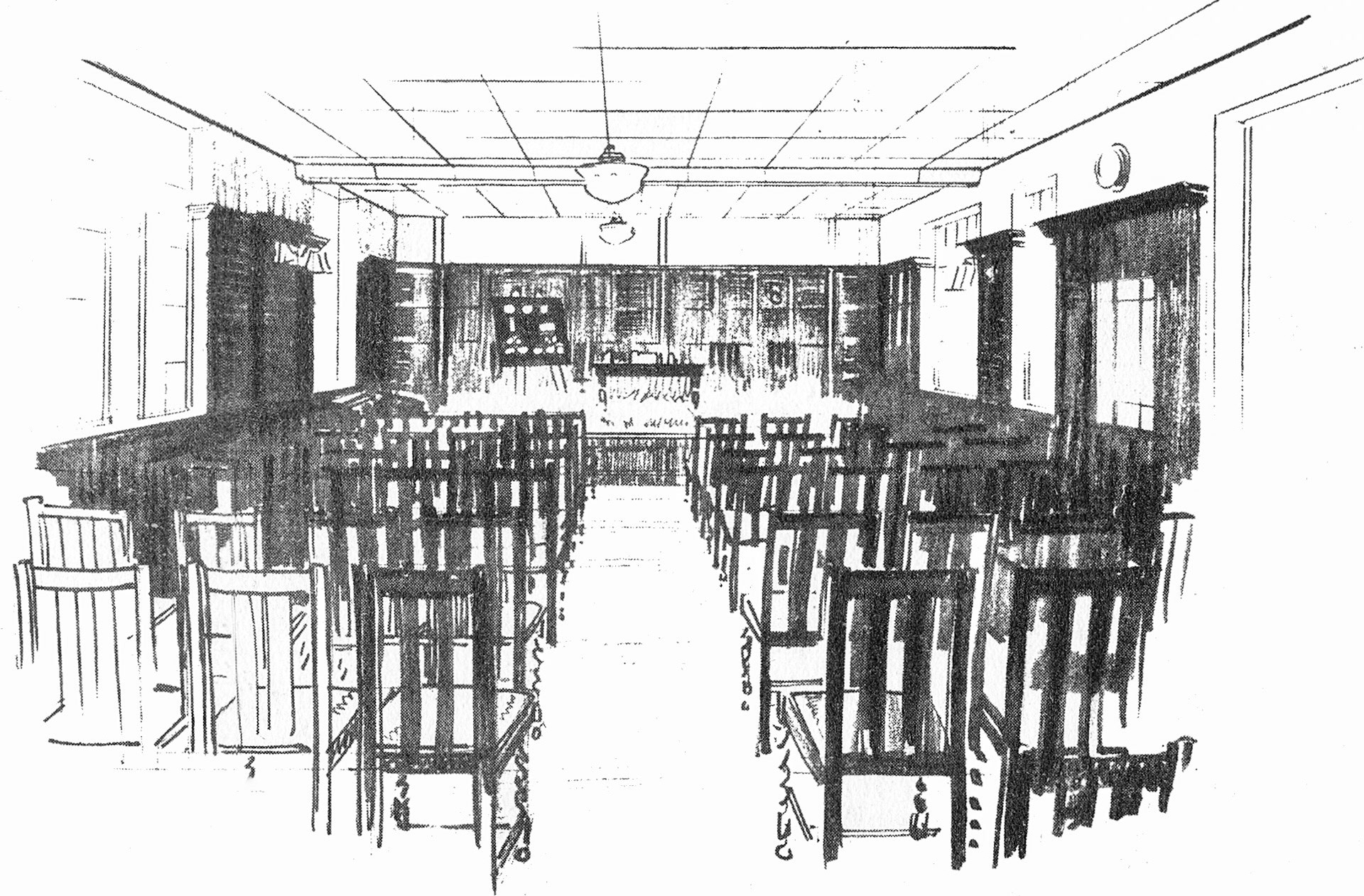 1930 Cricklewood Opening Brochure Illustration-Lecture Room