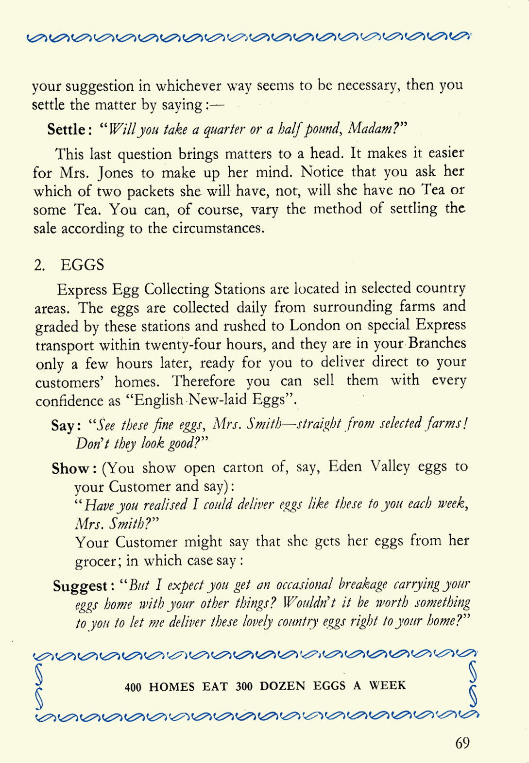1956 Express Salesman's Manual, Fourth Edition published 1954, presented to Roger Gillard, Orpington Depot