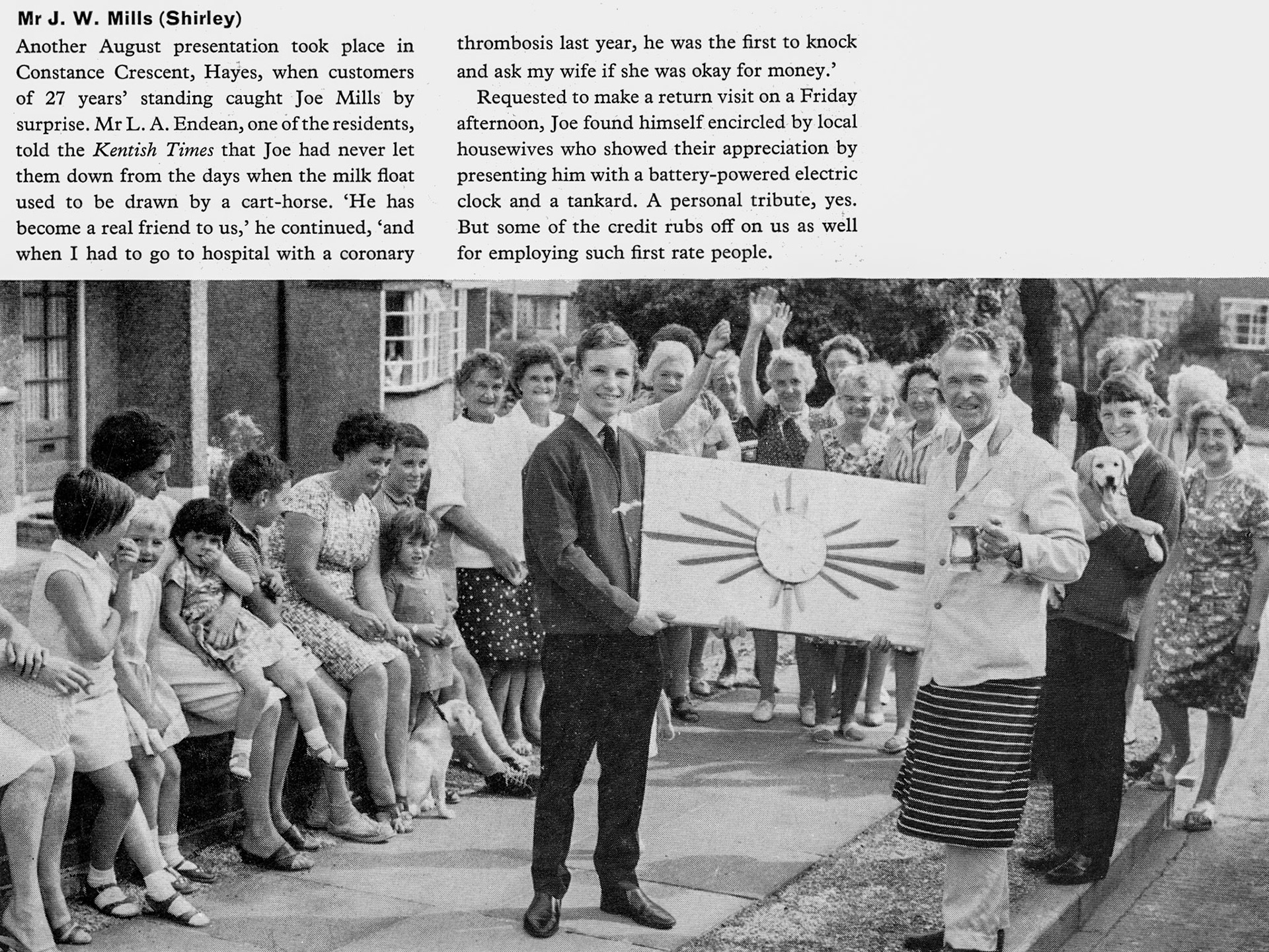 1967 Shirley. Joe Mills retires after 27 years.  (Express News Autumn)