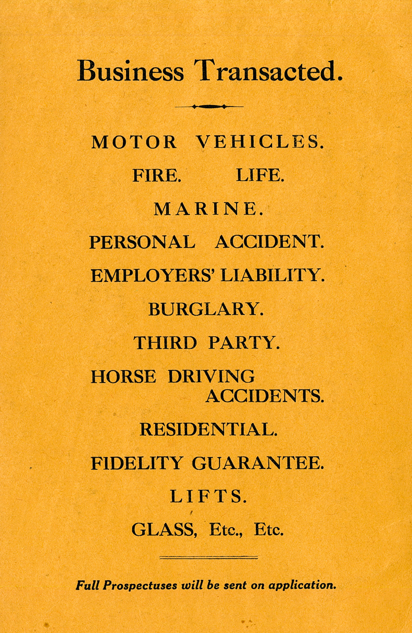 1926 - 1932 The Motor Union Insurance Co. Ltd Agent’s Register, Back Cover