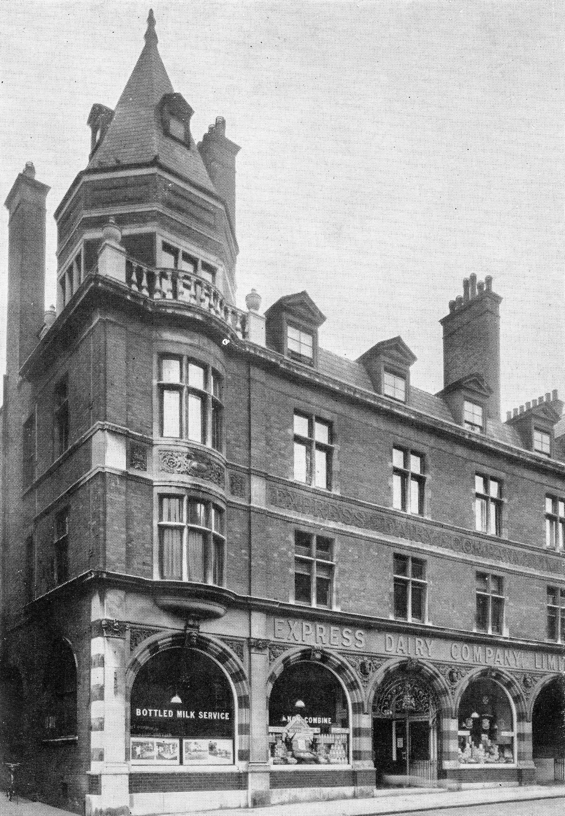1900's? Heath Street, Hampstead shop and depot. (From Express Story 1864 - 1964)
