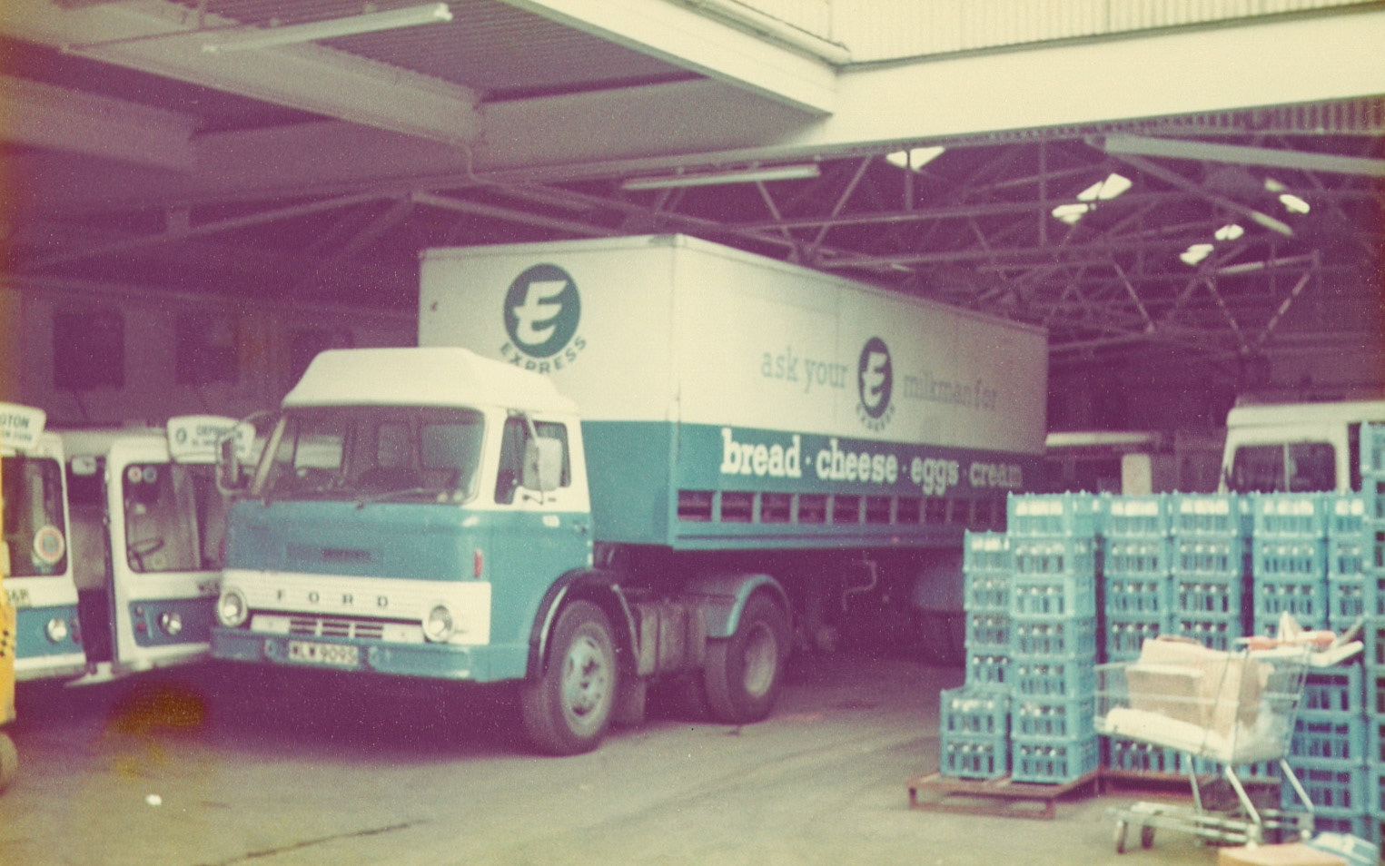 1980s Orpington Depot. Malcolm Bell comments "I worked there when Petts Wood closed and we went into Orpington". (Picture by Reg Ball, on loan from Colin Bristow)