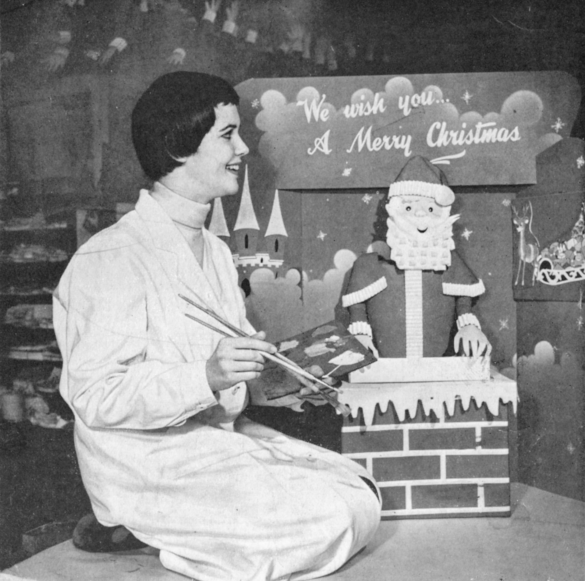 1957 Mrs Patricia Moore of the Window Display Dept (Express News December, Front Cover)