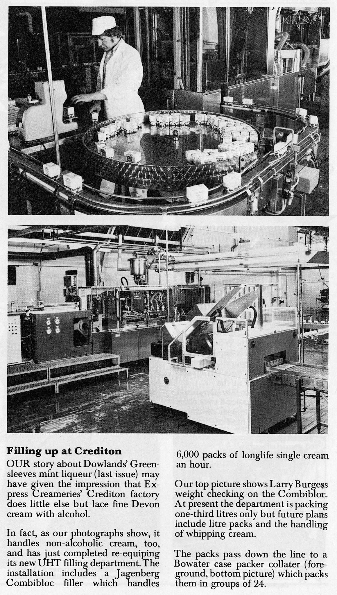 1980 Cream Packing at Crediton from Express News