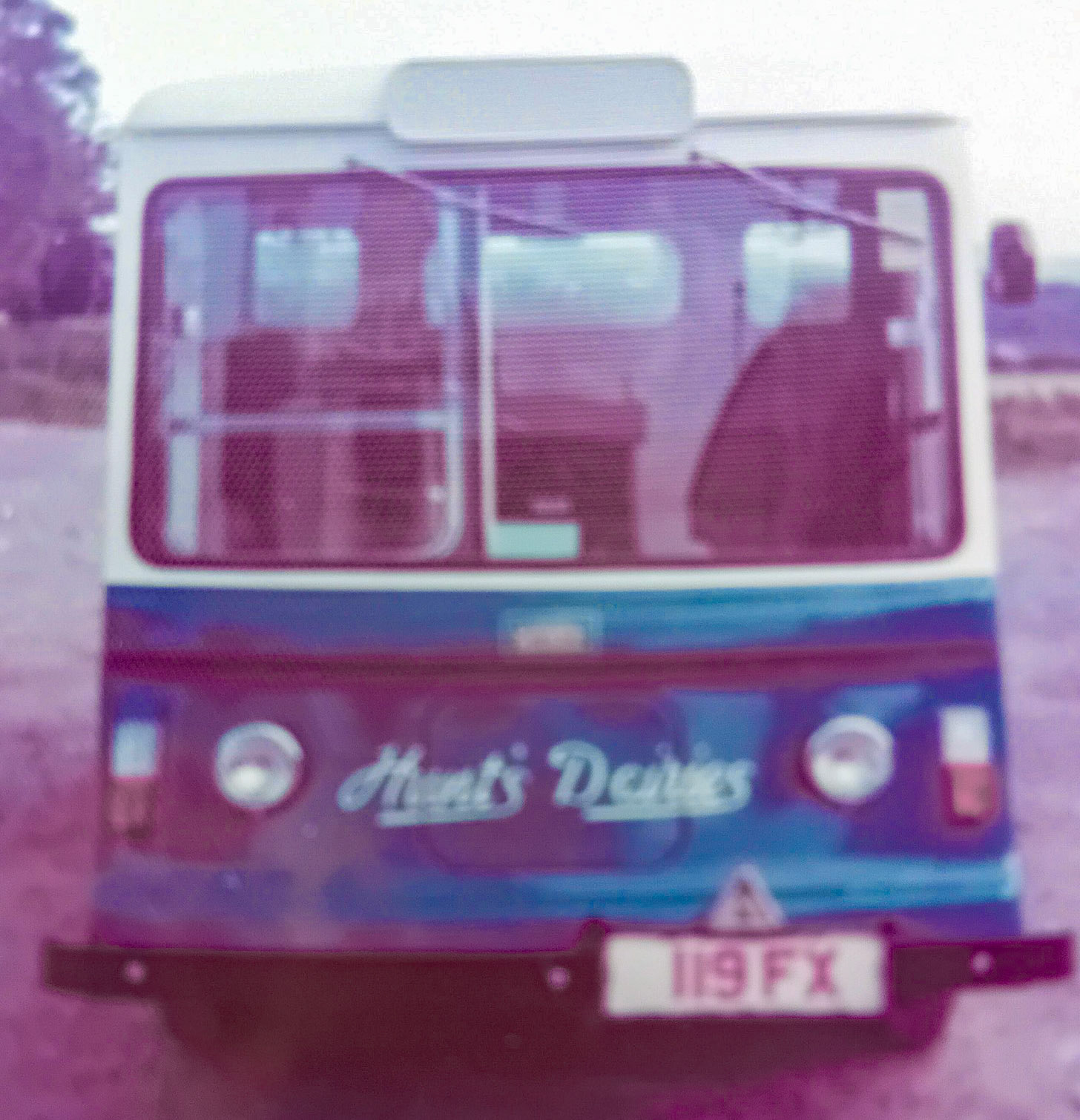 1975 Hunt's float in Express livery. Jeremy Pike says "First float in Express blue that I painted - ready to go to Yeovil Depot." (Courtesy Jeremy Pike)