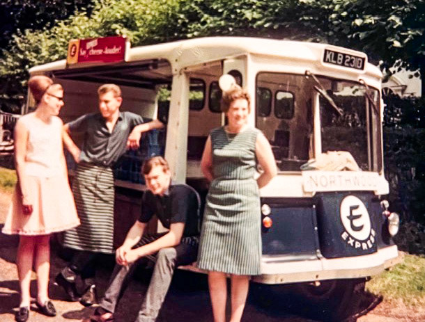1967 Northwood Depot with KLB 230 at Pinner Hill.-Paul Chapman and his family. Louise Cooke, his daughter, comments "My dad sadly passed in February 2026". (Courtesy Louise Cooke)