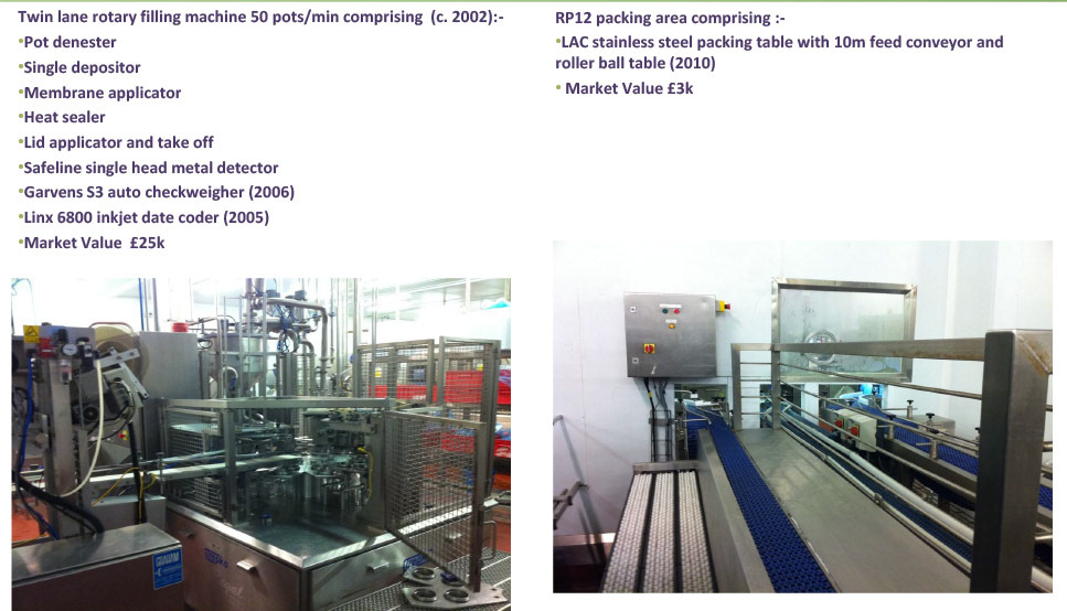 2012 Minsterley: Desserts Filling Equipment-Regal RP12 97/116mm Rotary Filling Line.  (Greencore Asset Sale on purchase by Muller, Courtesy Paul Bloor)
