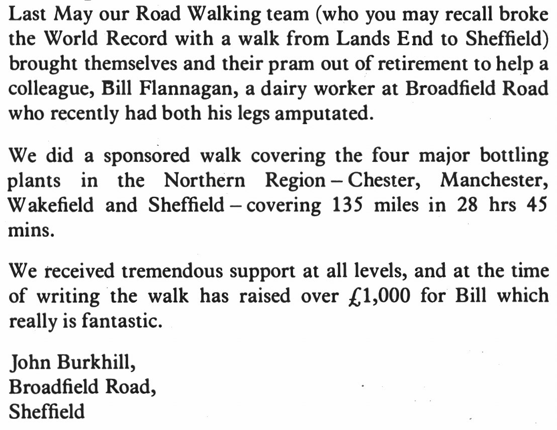 1978 Sheffield retirees raise over £1000 on a sponsored walk in aid of a colleague-Bill Flannagan (Express News Autumn)