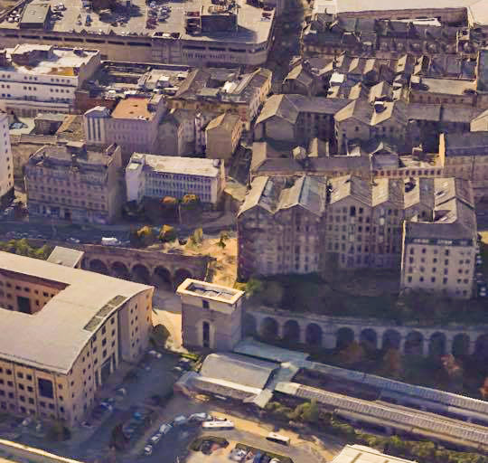 2020's Remains of Forster Square Station Yard. Frank Harrison commented "Express Dairies had a Depot there where I worked on occasions".(Courtesy Frank Harrison, Memories of Bradford FB Group)