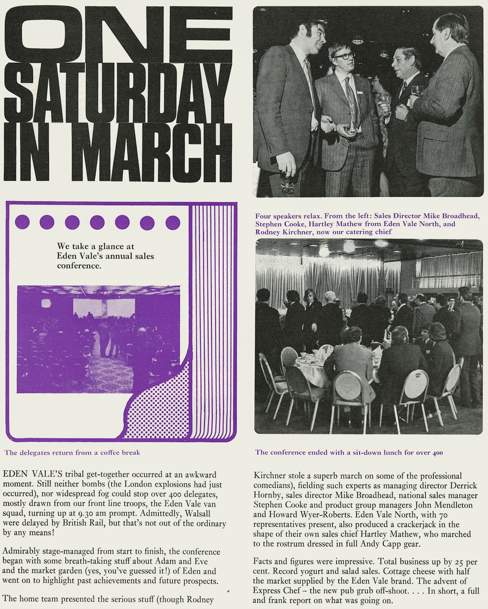1973 Eden Vale annual sales conference.(Express News Summer)