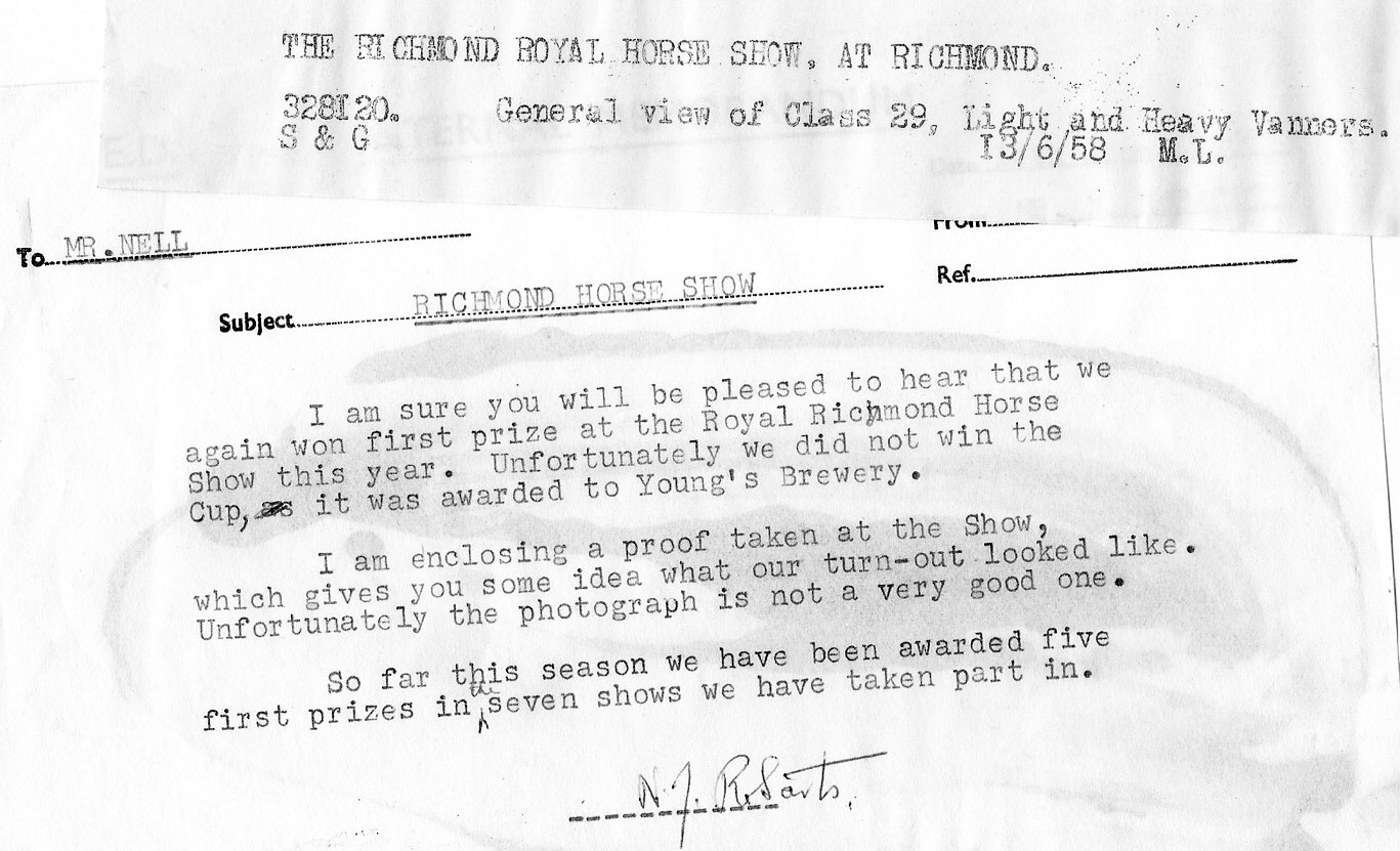 1958, Richmond Royal Horse Show (Courtesy Brian Wastell, FB EDT)