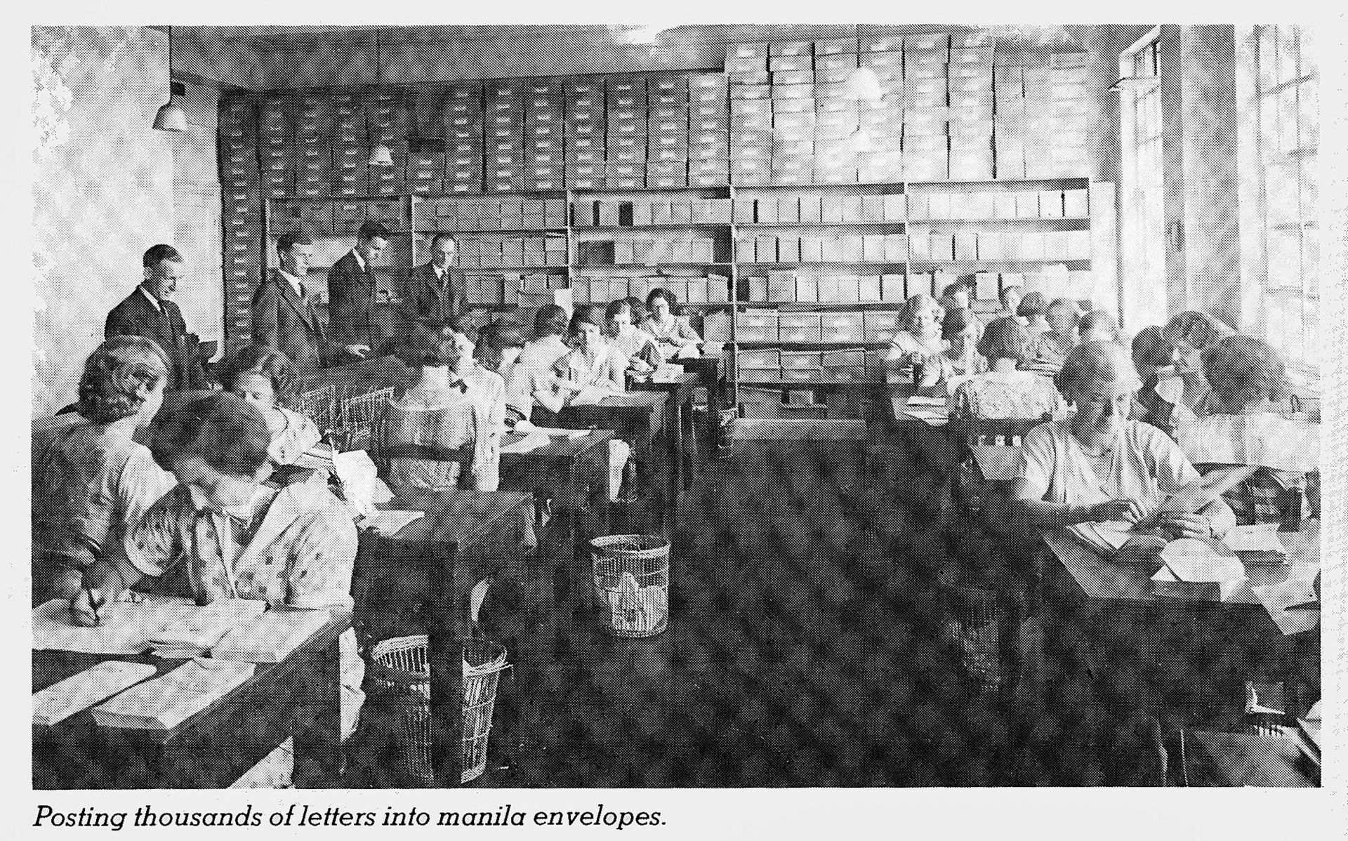1933-1938 MMB staff at Thames House, Millbank. London. (Insert in MMB Magazine, 1983 Sept-Oct, courtesy Andy Wallis)