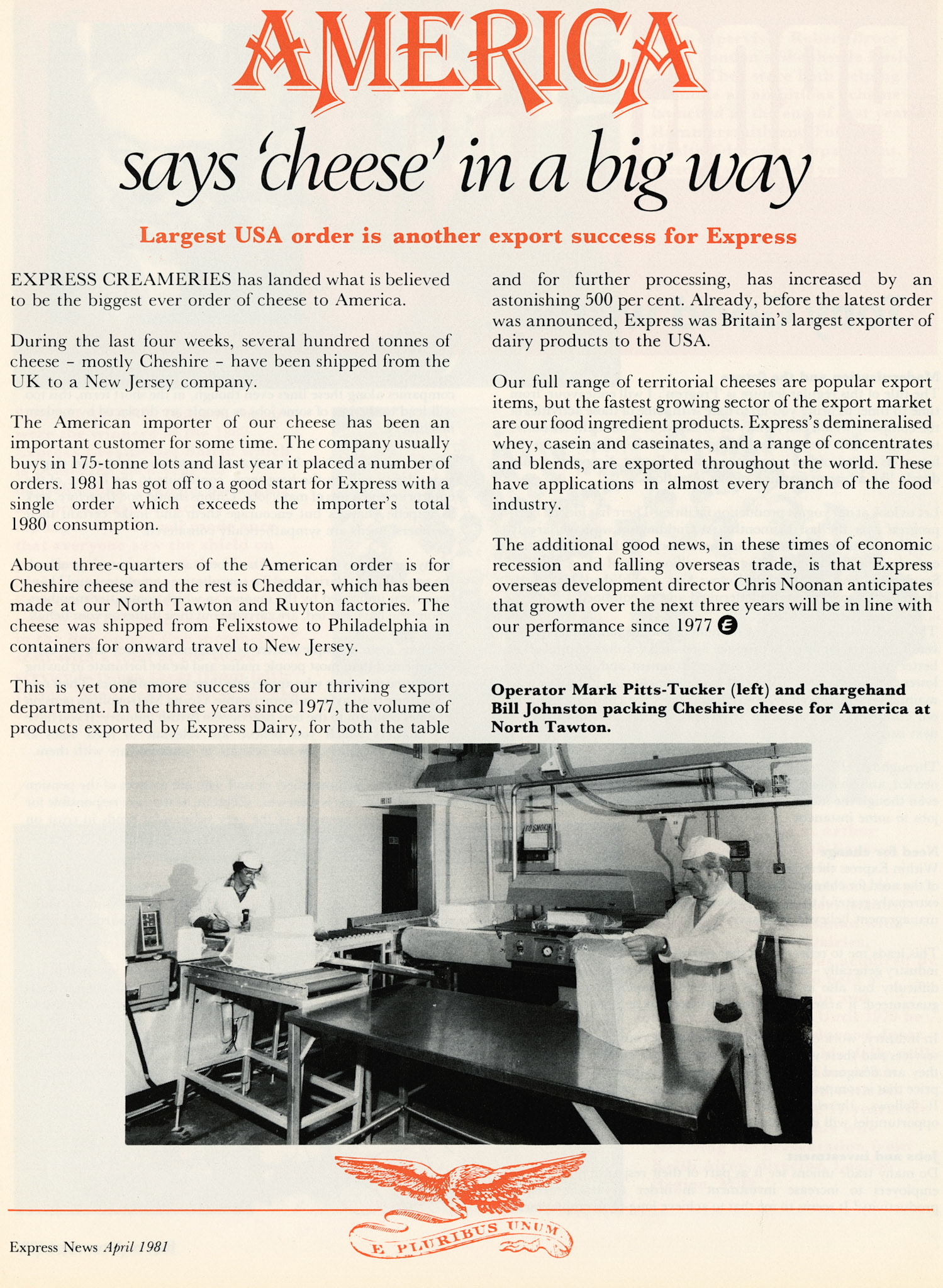 1981 Cheese for America