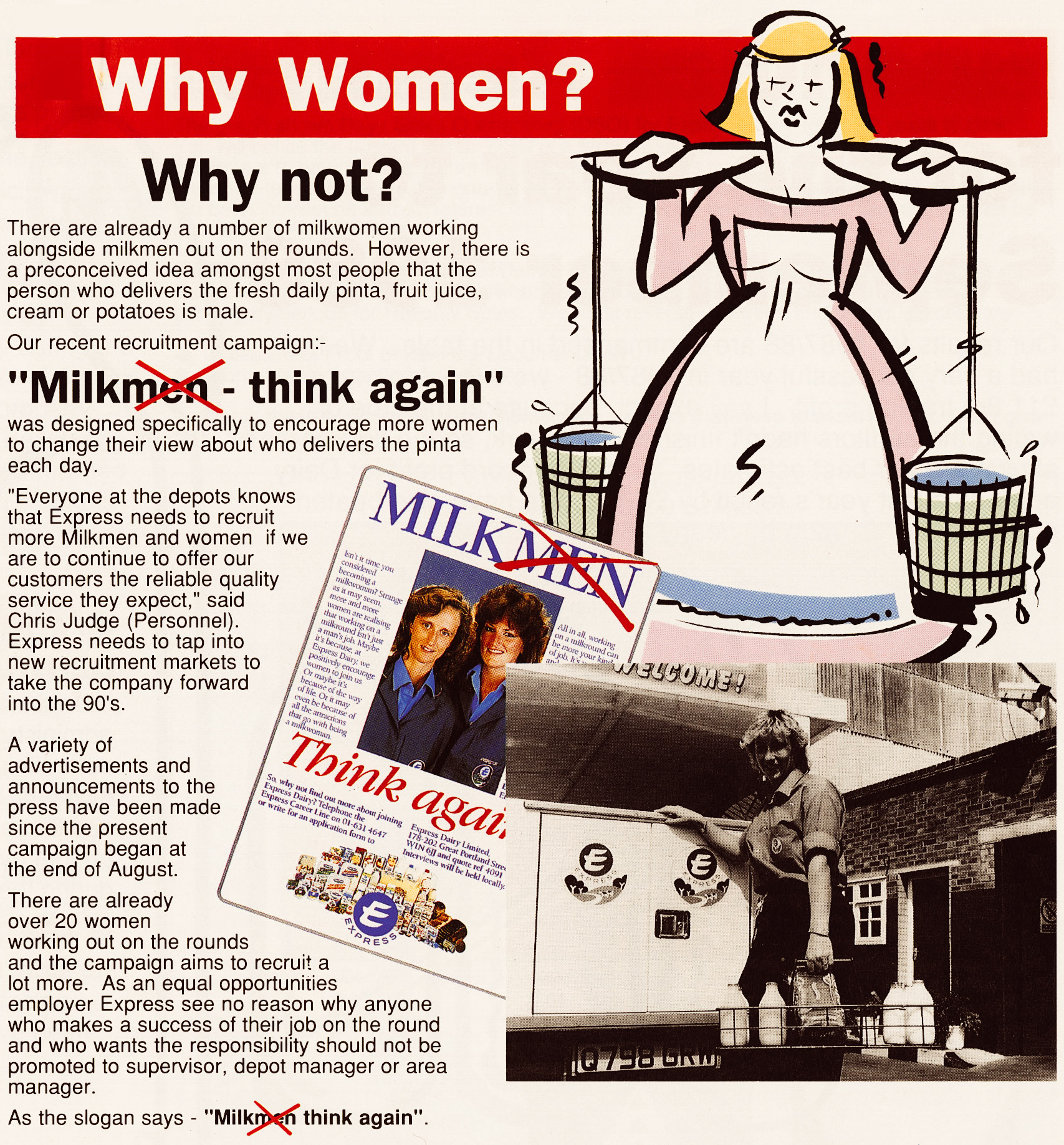 1989 Recruitment drive for women salespeople (Tops Magazine-First Edition)