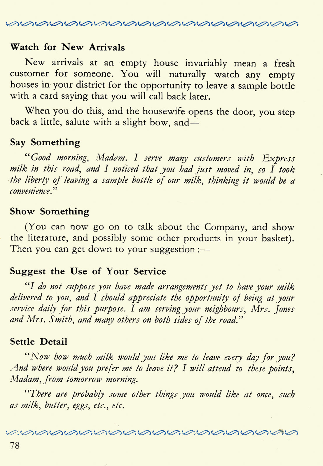 1956 Express Salesman's Manual, Fourth Edition published 1954, presented to Roger Gillard, Orpington Depot