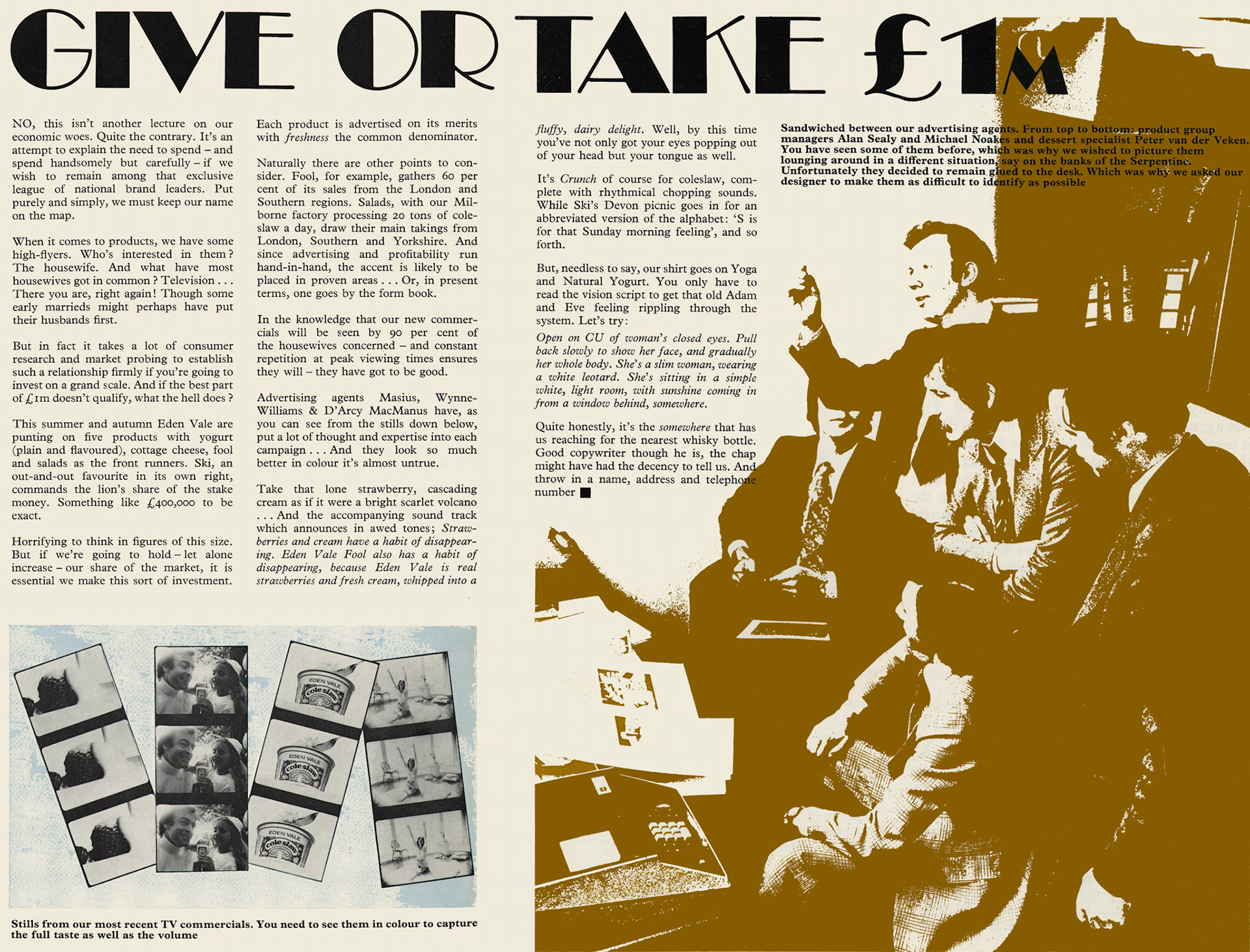 1975 High costs of Eden Vale marketing and advertising. (Express News Autumn)