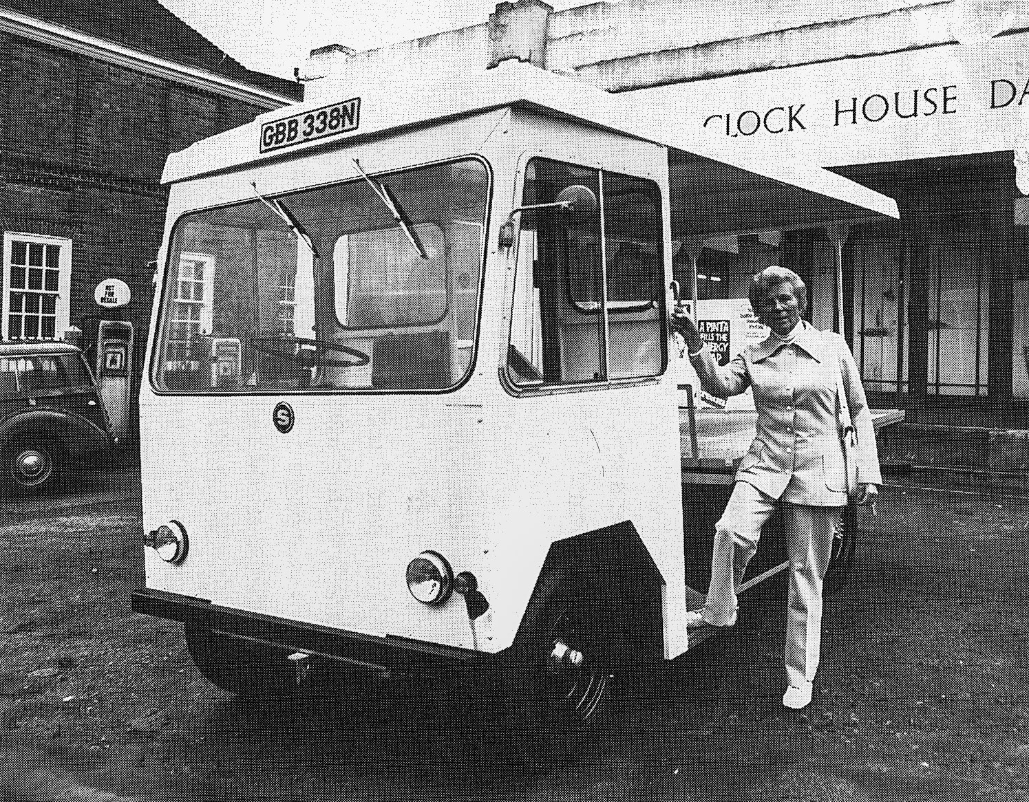 1963 Molly Sale at Clock House Dairy, Crowborough, after its purchase that year. (Illustration from Sixty Years in Dairying-Molly Sale)