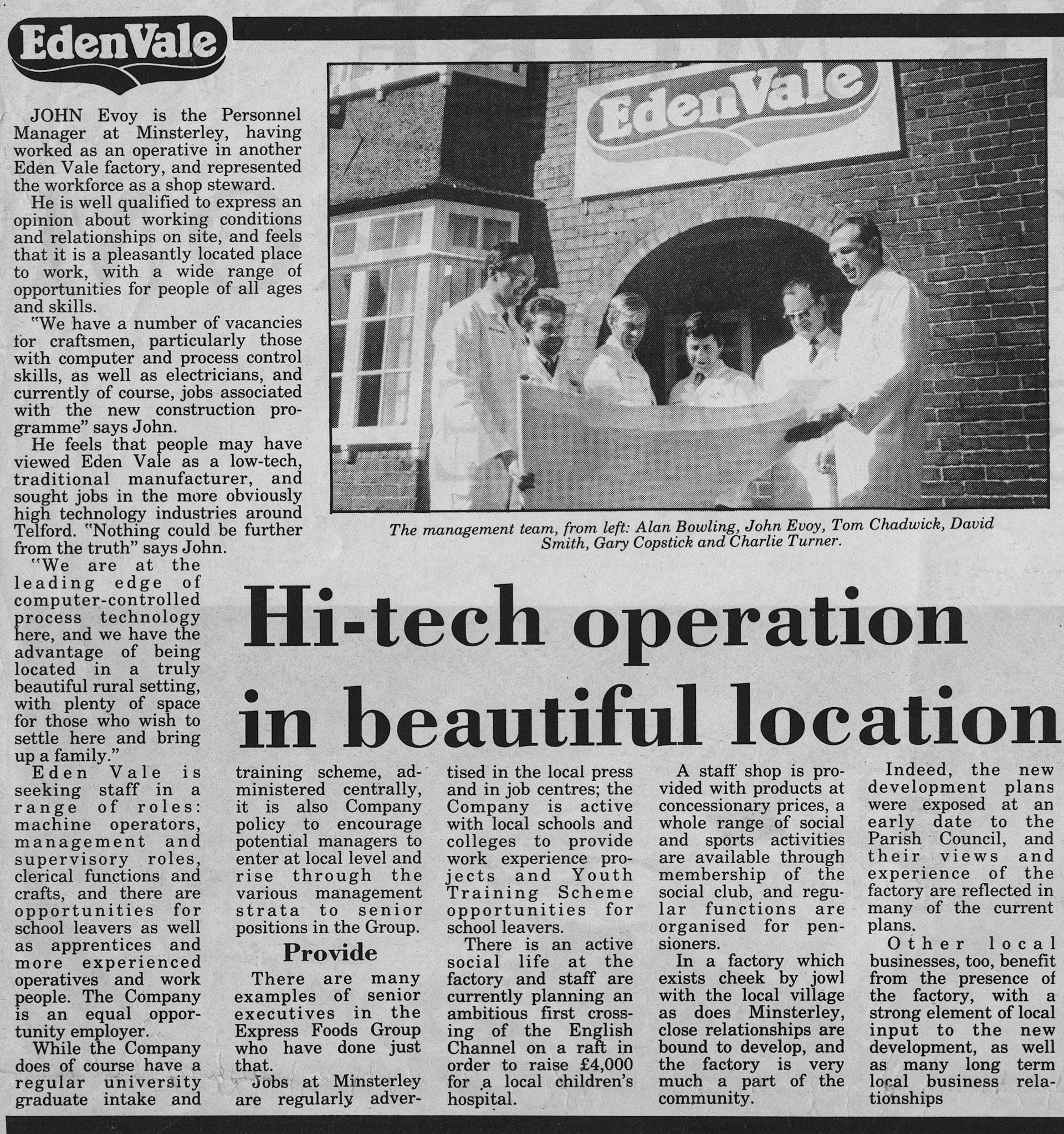 1987 Minsterley Redevelopment newspaper (Courtesy Paul Bloor)