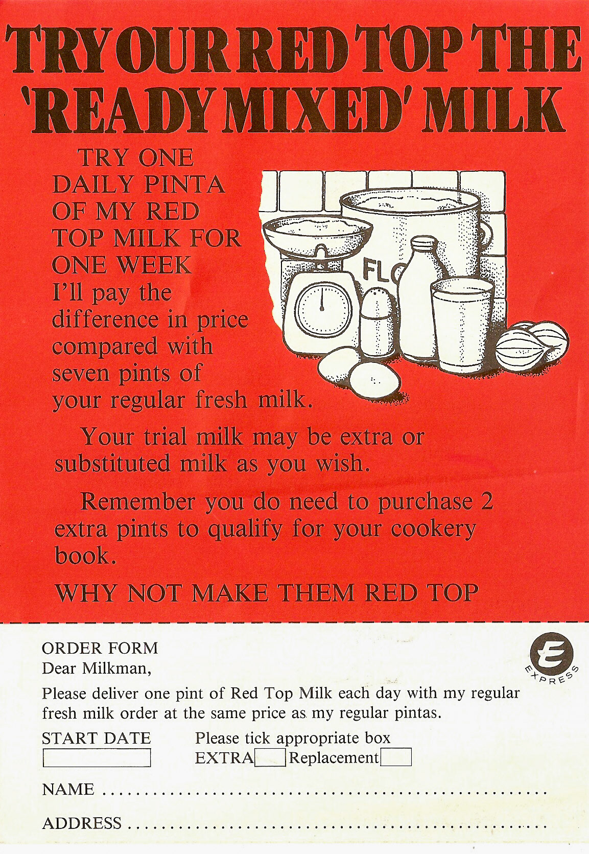 1980's Homogenised Milk leaflet (Courtesy Paul Luke)