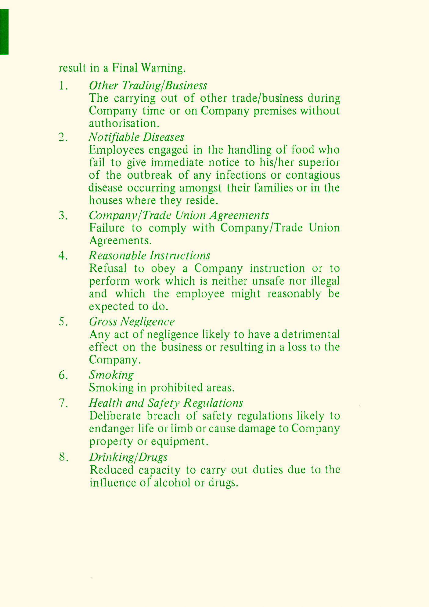 1970's? Procedures &amp; Instructions for Retail Staff, P16 (Express Dairy Tales collection)