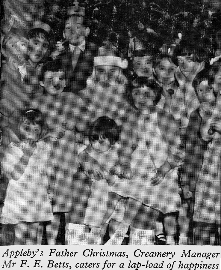 1959 Appleby Creamery childrens party, with Frank Betts as Santa. (Express News Summer)