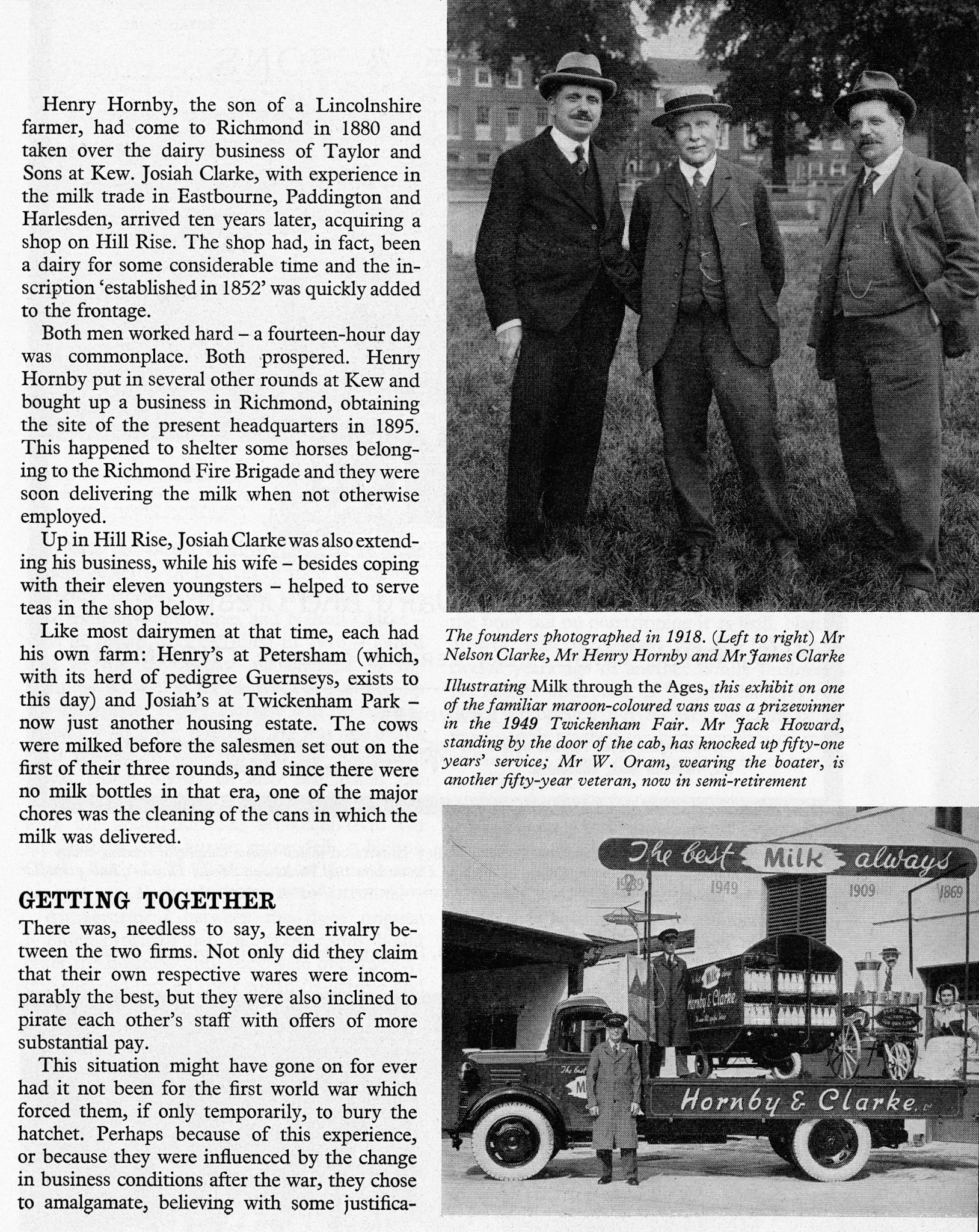 1918 MR NELSON CLARKE, MR JAMES CLARKE (History of Hornby &amp; Clarke)