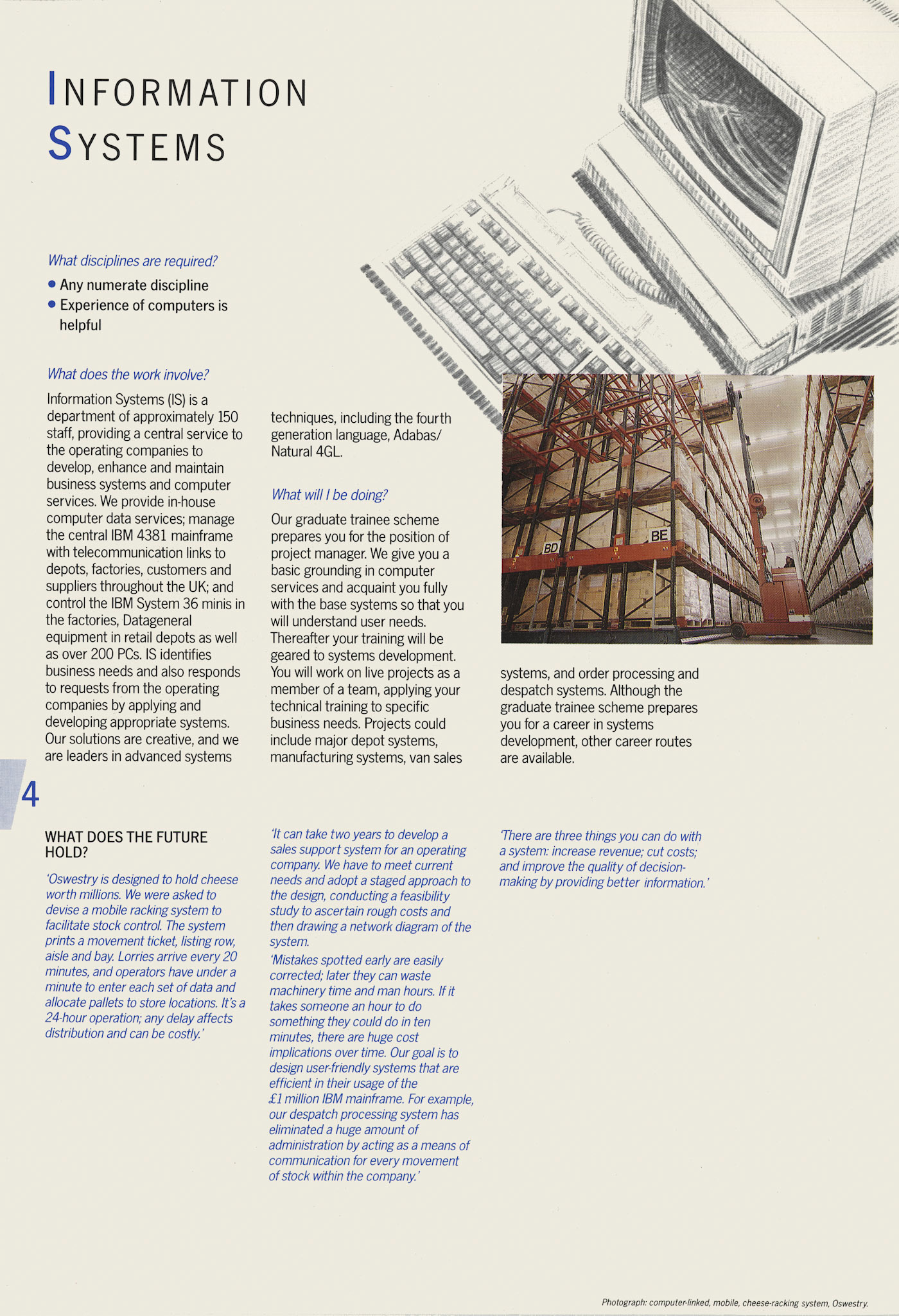 1987 Graduate Recruitment Brochure 'A New Perspective' Page 4. (Courtesy Soo Rose-Cook)