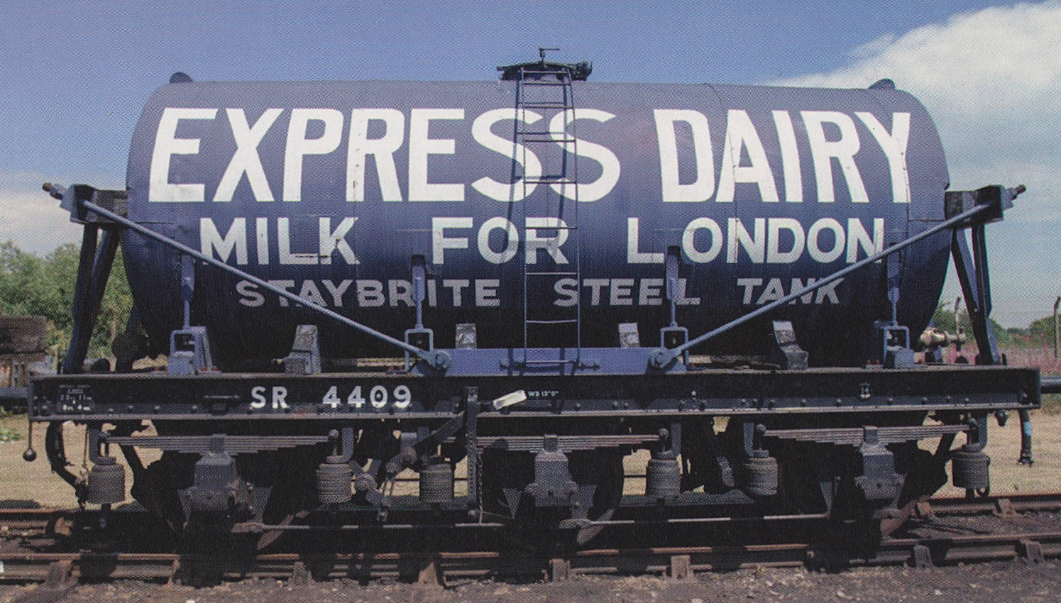 2014 - Six wheel 3000gallon milk rail tanker preserved at Didcot (Courtesy 'History of the GWR' - Ian Mackenzie)